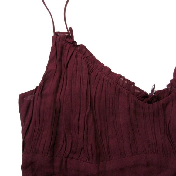 NWT Reformation Embry in Plum Tie Strap Georgette Midi Tank Dress 10 - Picture 3 of 6